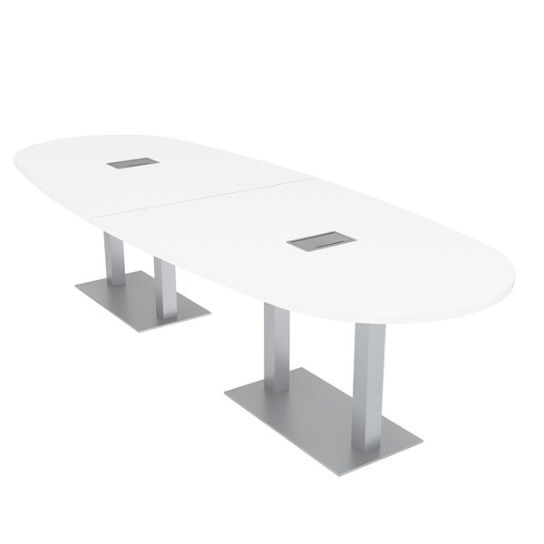 45 in W, 120 in L, 29 in H, Engineered Wood Top, White